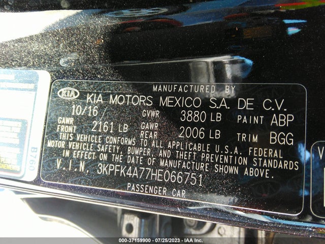 KIA FORTE LX 2017 3KPFK4A77HE066751 Image 9