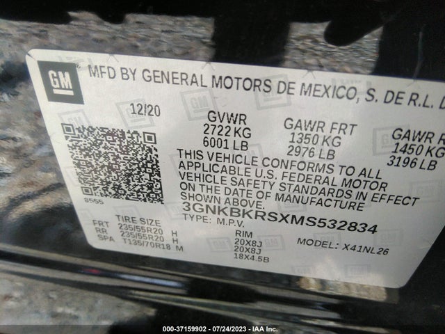 Chevrolet BLAZER RS 2021 3GNKBKRSXMS532834 Image 15