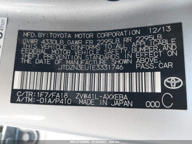 Toyota Prius V Two/three/five 2014 JTDZN3EU1E3331746 Image 9