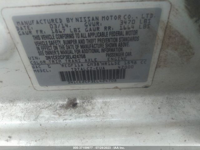 3N1CE2CP3EL424708 Nissan Versa Note S Plus