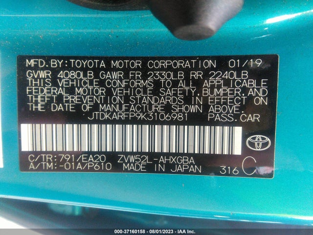 Toyota Prius Prime Plus/premium/advanced 2019 JTDKARFP9K3106981 Image 16