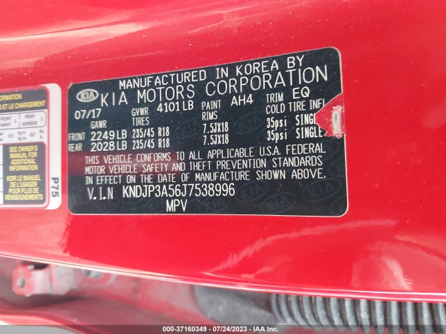 KIA SOUL + 2018 KNDJP3A56J7538996 Image 15