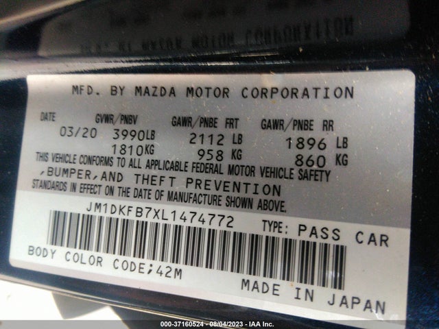 2020 Mazda CX-3, VIN: JM1DKFB7XL1474772