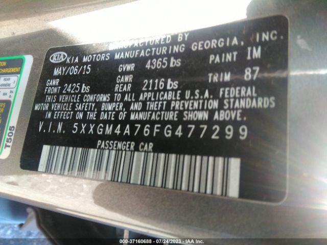 5XXGM4A76FG477299 KIA Optima Lx