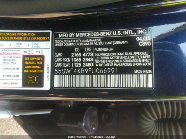 55SWF4KB9FU066991 Mercedes-Benz C-class C 300