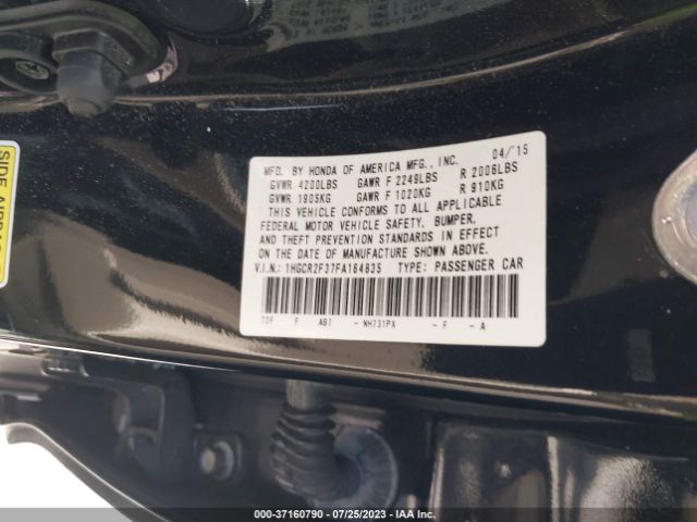 1HGCR2F37FA164835 Honda Accord Sedan Lx