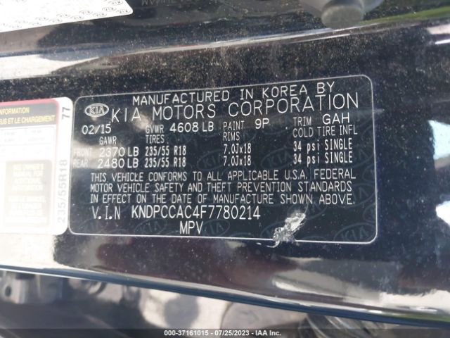 KNDPCCAC4F7780214 KIA Sportage Ex
