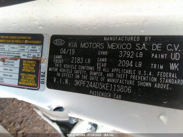 KIA Forte Lxs 2019 3KPF24AD5KE113806 Image 9