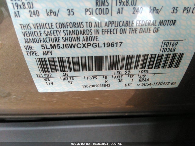 2023 Lincoln Aviator, VIN: 5LM5J6WCXPGL19617