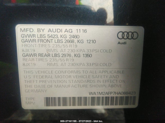 WA1M2AFP7HA088423 Audi Q5 Premium Plus