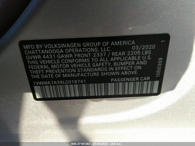 1VWMA7A39LC018741 Volkswagen Passat 2.0t R-line