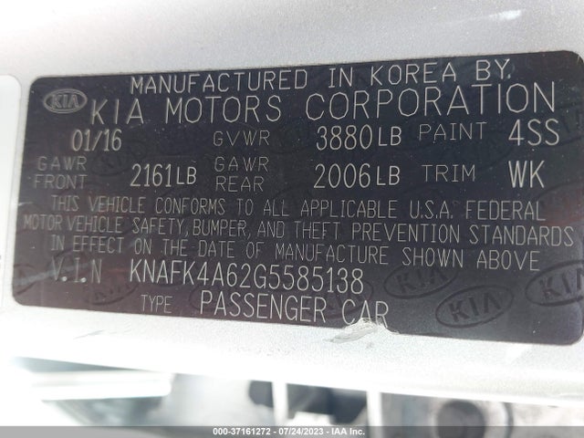 KIA FORTE LX 2016 KNAFK4A62G5585138 Image 10