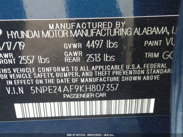 Hyundai SONATA SE 2019 5NPE24AF9KH807357 Image 16