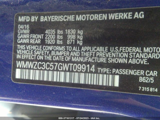 WMWZC3C57GWT09914 Mini Cooper Countryman S