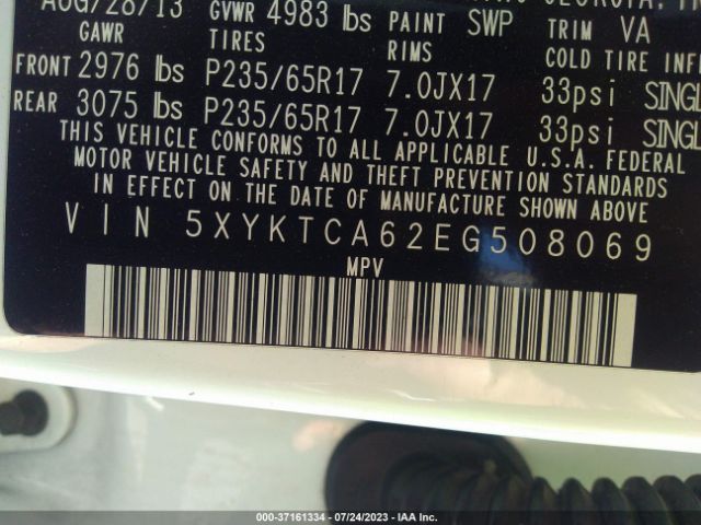 5XYKTCA62EG508069 KIA SORENTO LX