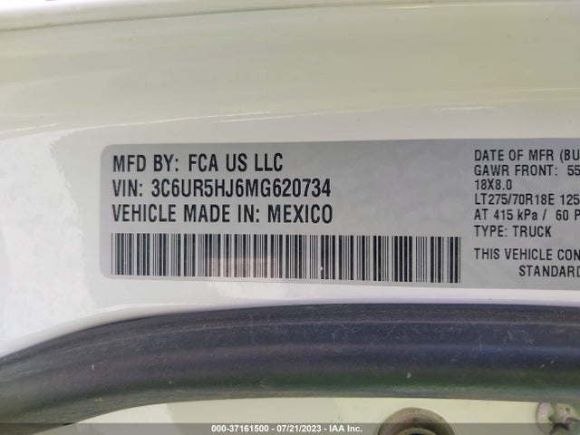 3C6UR5HJ6MG620734 RAM 2500 Tradesman