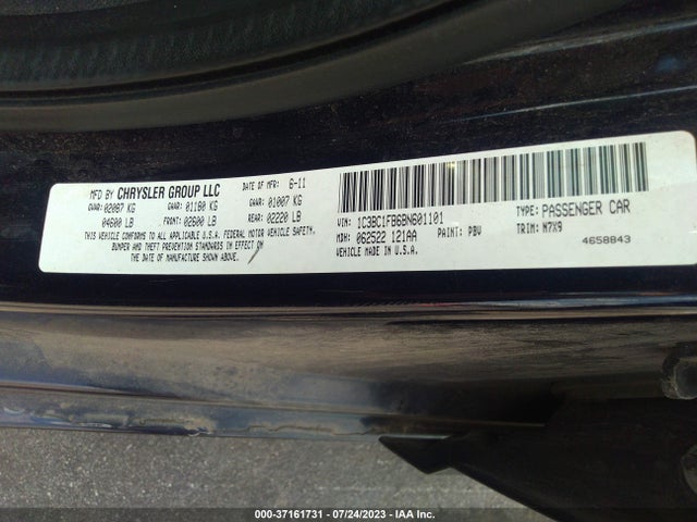 2011 CHRYSLER 200 TOURING VIN: 1C3BC1FB6BN601101