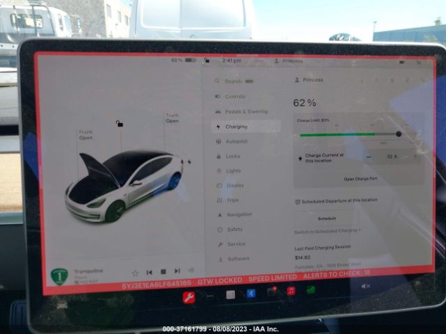 5YJ3E1EA6LF645165 Tesla Model 3 Standard Range
