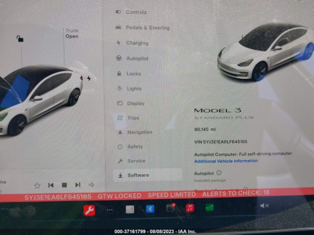 5YJ3E1EA6LF645165 Tesla Model 3 Standard Range