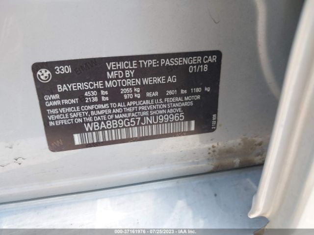 WBA8B9G57JNU99965 BMW 3 Series 330i