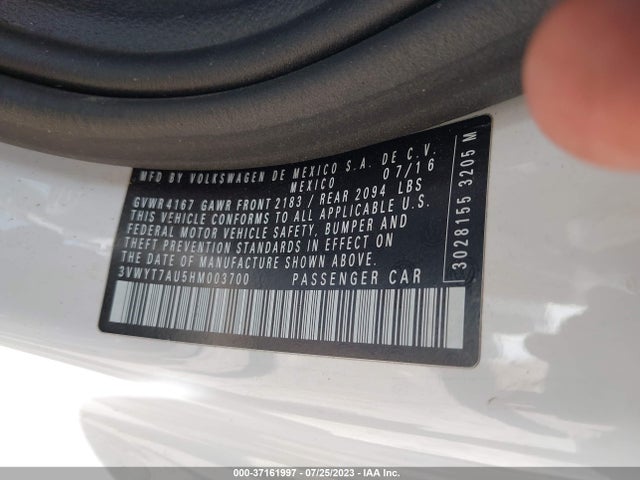 3VWYT7AU5HM003700 Volkswagen GOLF GTI S