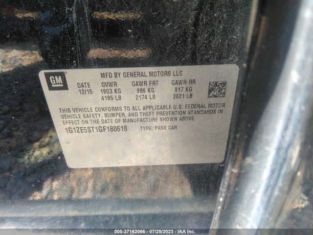 Chevrolet MALIBU LT 2016 1G1ZE5ST1GF180618 Image 9