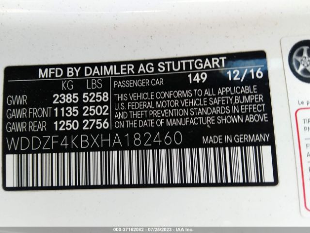 WDDZF4KBXHA182460 Mercedes-Benz E-class E 300