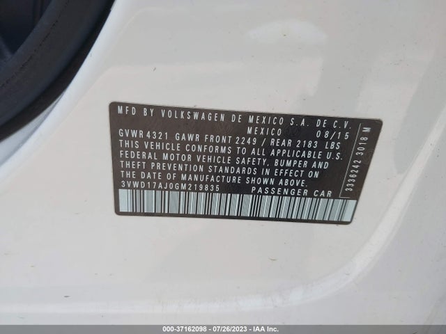 3VWD17AJ0GM219835 Volkswagen Jetta Sedan 1.8t Sport