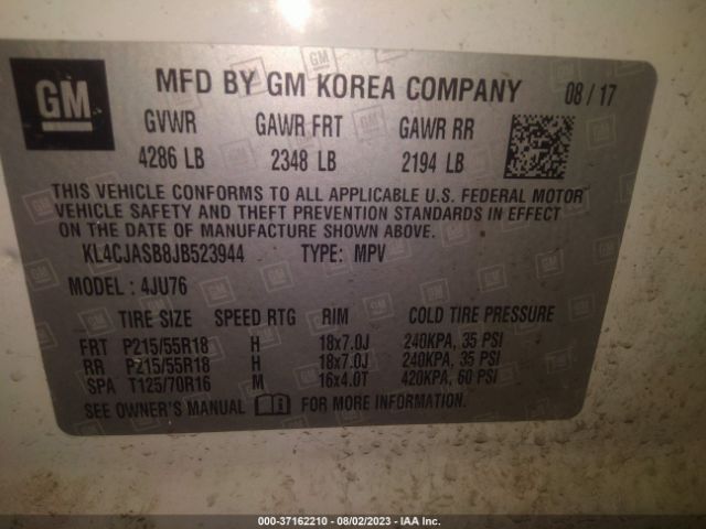 KL4CJASB8JB523944 Buick Encore Preferred