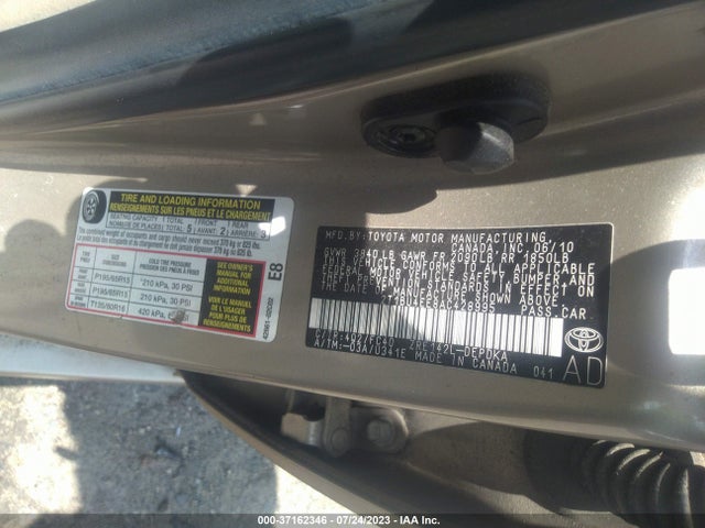 2010 TOYOTA COROLLA VIN: 2T1BU4EE8AC428995