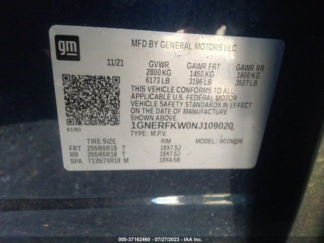 Chevrolet Traverse Ls 2022 1GNERFKW0NJ109020 Image 9