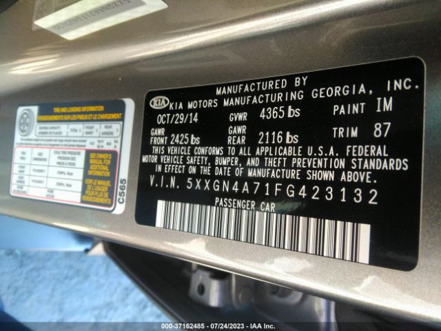 5XXGN4A71FG423132 KIA OPTIMA EX