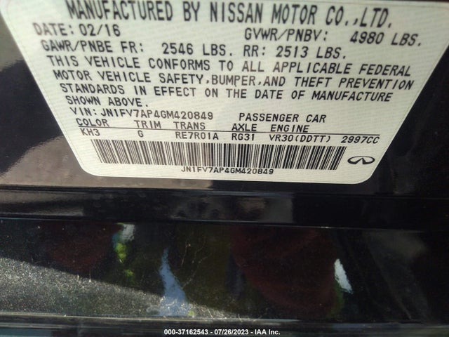 JN1FV7AP4GM420849 Infiniti Q50 3.0t Red Sport 400