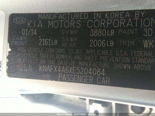 KIA FORTE LX 2014 KNAFX4A6XE5204084 Image 10