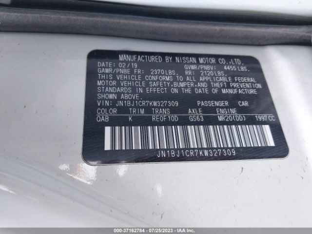 JN1BJ1CR7KW327309 Nissan Rogue Sport Sl