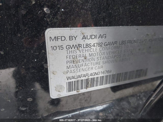 WAUAFAFL4GN016769 Audi A4 PREMIUM