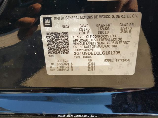 3GTU9DED1LG101395 GMC Sierra 1500 Slt