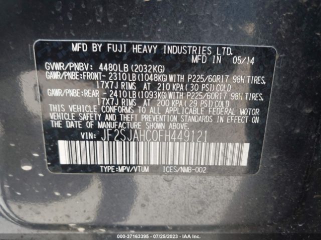 JF2SJAHC0FH449121 Subaru Forester 2.5i Limited