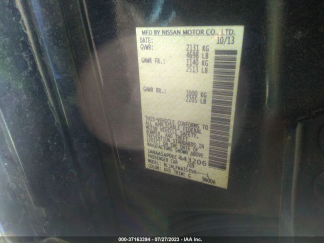 1N4AA5AP0EC443206 Nissan Maxima 3.5 Sv