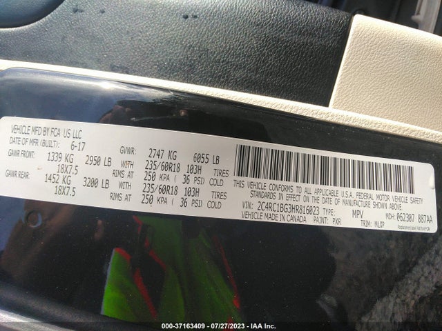 2C4RC1BG3HR816023 Chrysler Pacifica Touring-l
