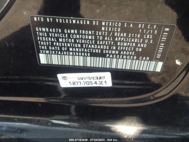 3VW2K7AJ9EM390956 Volkswagen Jetta Sedan S