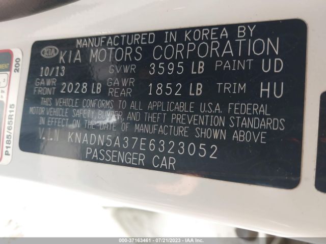 KNADN5A37E6323052 KIA RIO EX