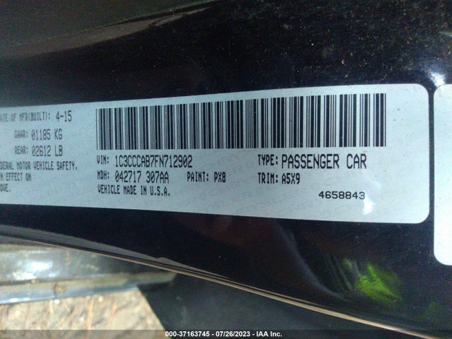 Chrysler 200 Limited 2015 1C3CCCAB7FN712902 Image 9