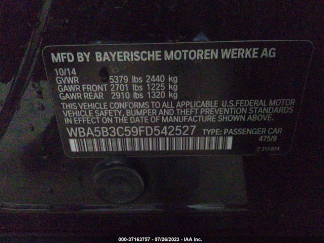 WBA5B3C59FD542527 BMW 5 Series 535i Xdrive