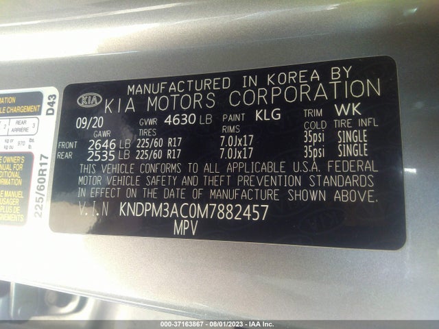 KIA Sportage Lx 2021 KNDPM3AC0M7882457 Image 9