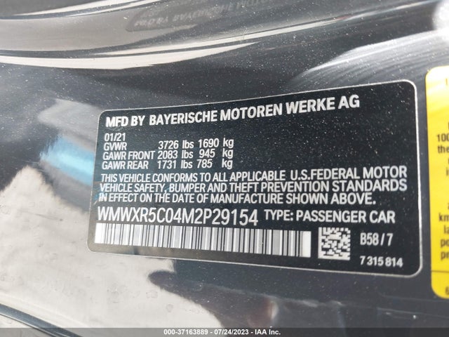 WMWXR5C04M2P29154 Mini Hardtop 2 Door Cooper S