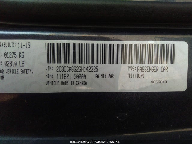 2C3CCAGG2GH142325 Chrysler 300 300s