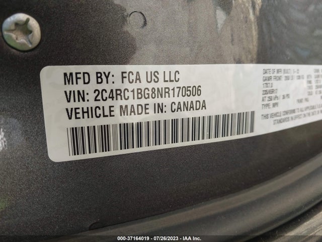 Chrysler Pacifica Touring L 2022 2C4RC1BG8NR170506 Image 9