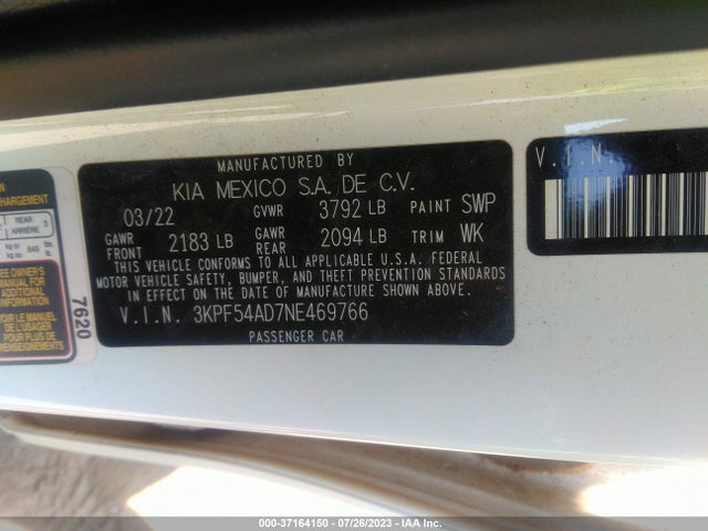 KIA Forte Gt-line 2022 3KPF54AD7NE469766 Image 9