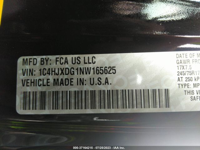 1C4HJXDG1NW165625 Jeep Wrangler Unlimited Sport S